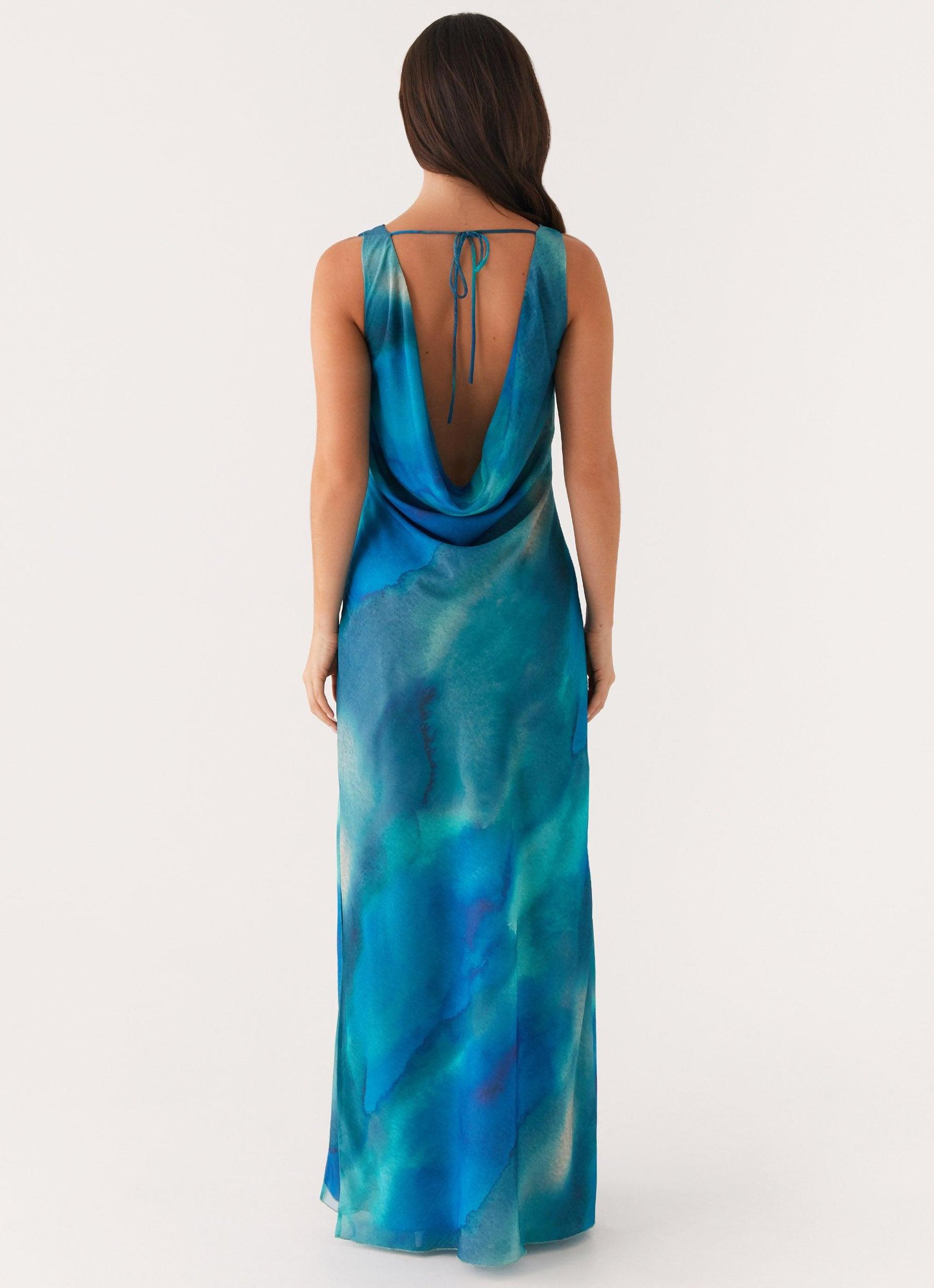 Carelle Maxi Dress - Blue Tie Dye Product Image