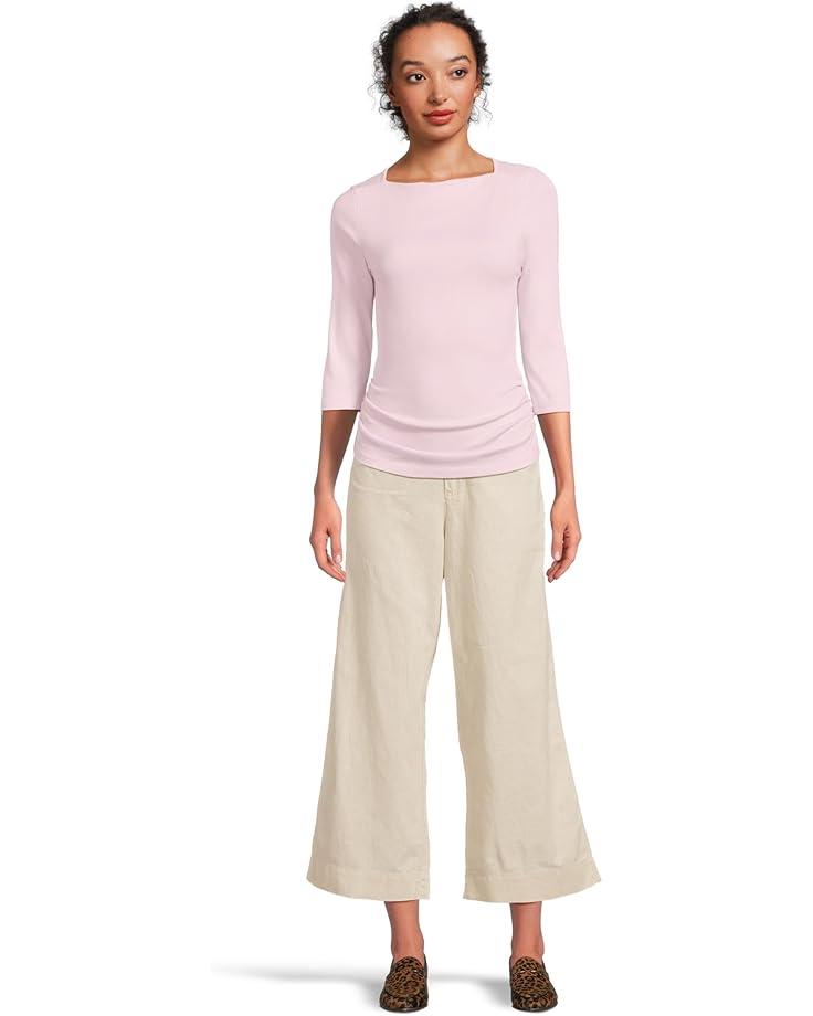 Sylvie V-Neck Shirred Sides Tee Product Image