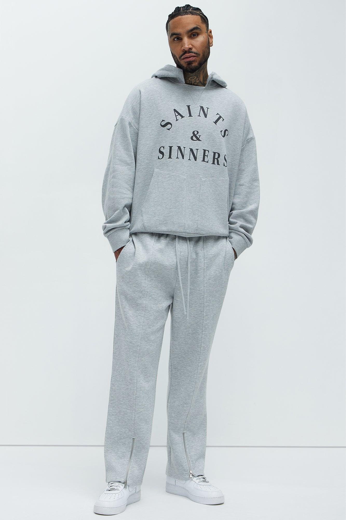 Tyson Saints And Sinners Oversized Hoodie - Heather Grey Product Image