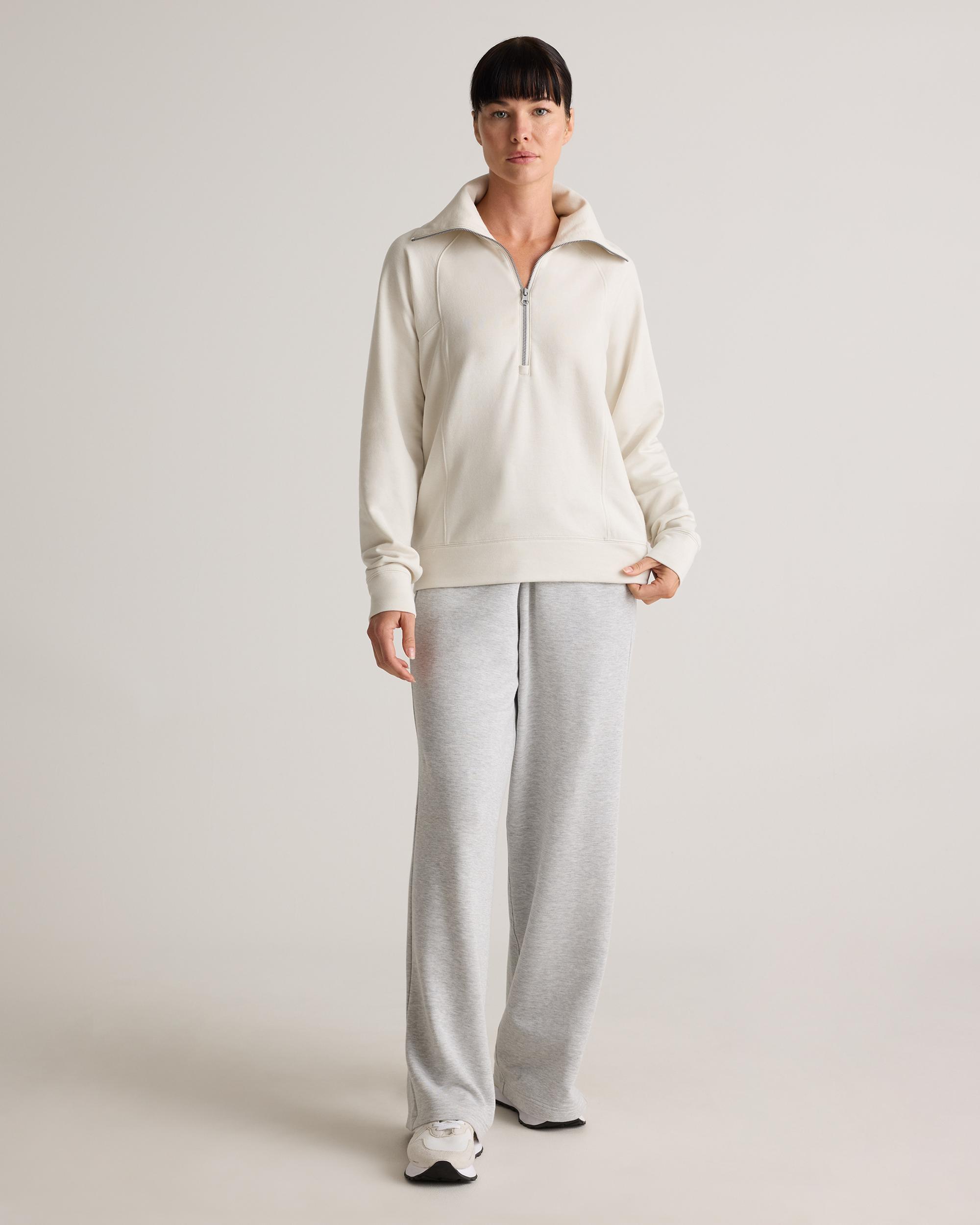 Quince | Women's SuperSoft Fleece Half Zip Lenzing Modal Product Image