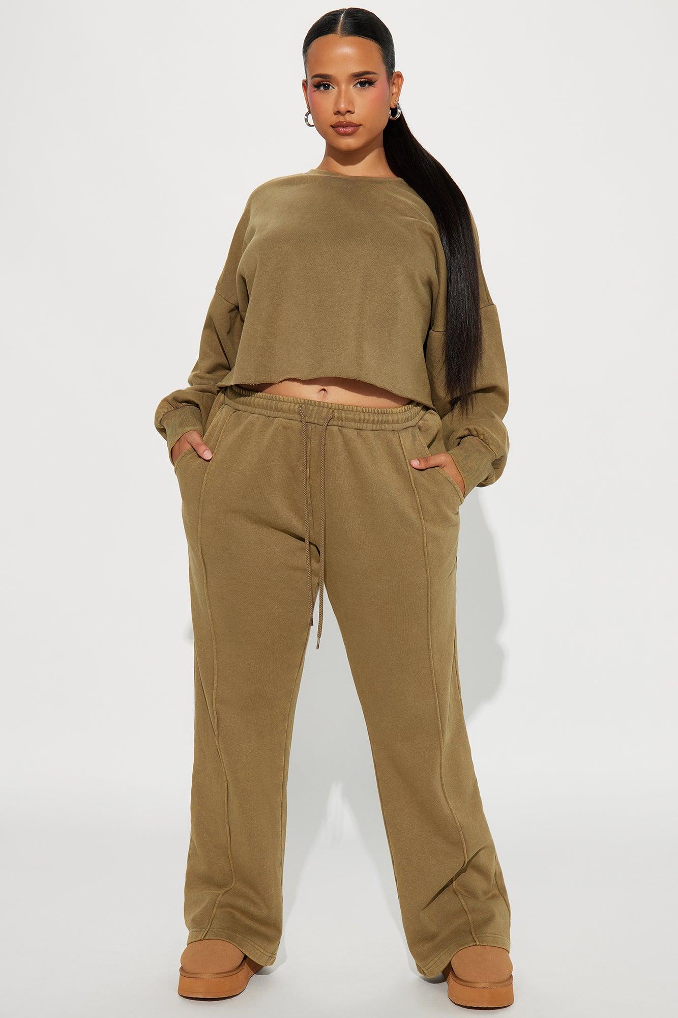 Chill Out Lounge Flare Pant - Olive Product Image