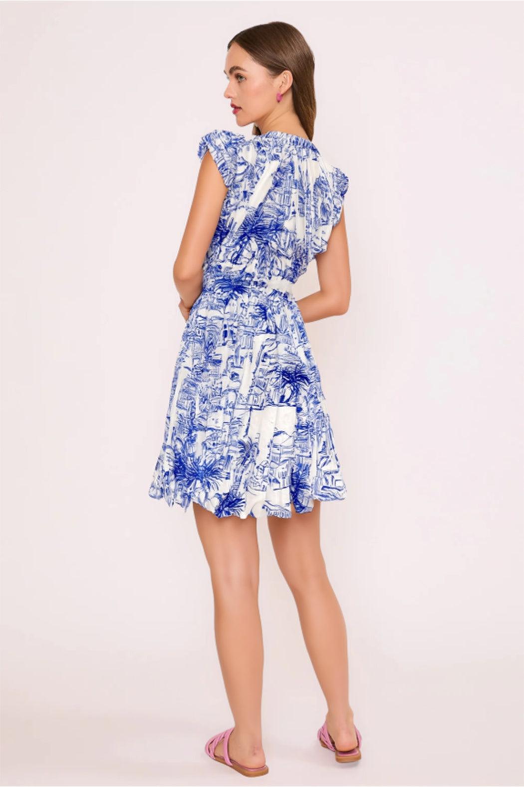 Santorini Coastal Sketch Short Dres Product Image