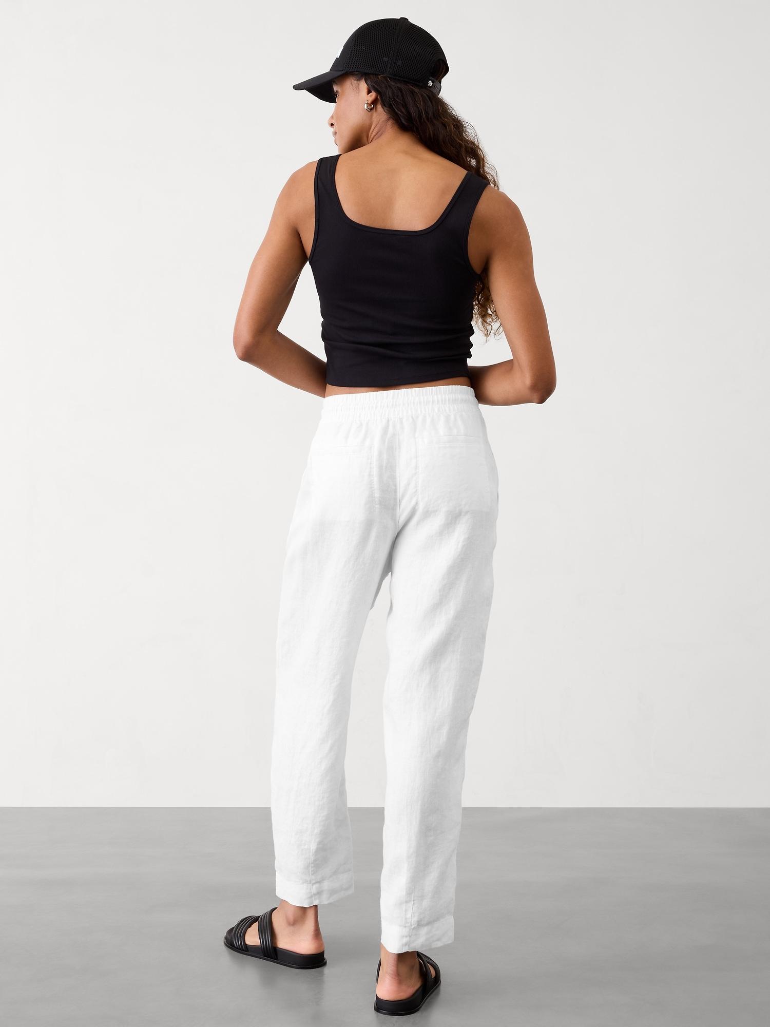 Retreat High Rise Linen Ankle Pant Product Image