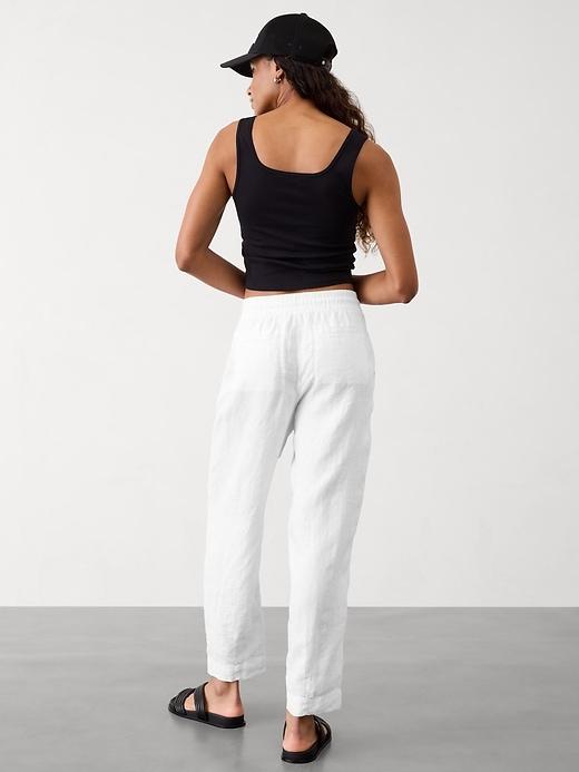 Retreat High Rise Linen Ankle Pant Product Image