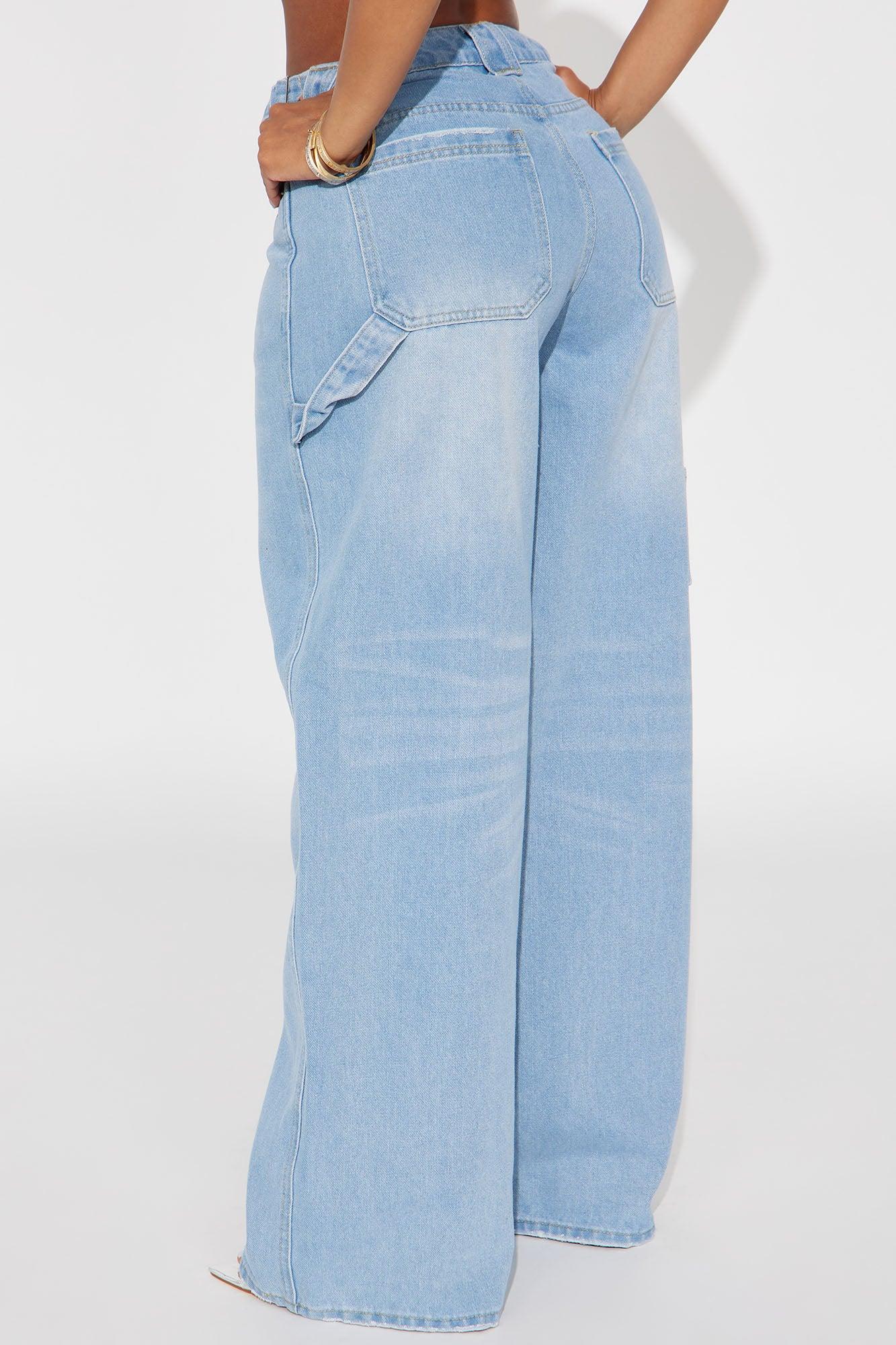 Marnie Carpenter Wide Leg Jeans - Light Wash Product Image