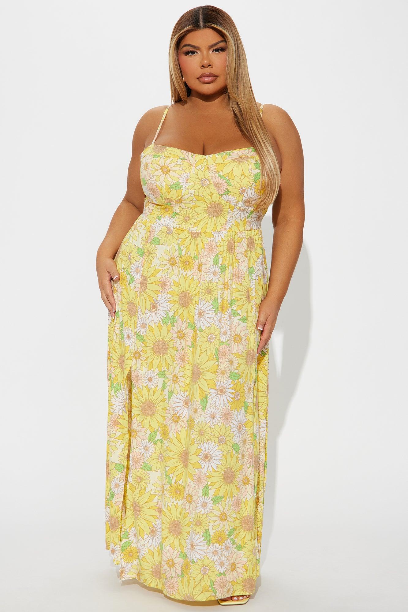 Anna Maxi Dress - Yellow/combo Product Image