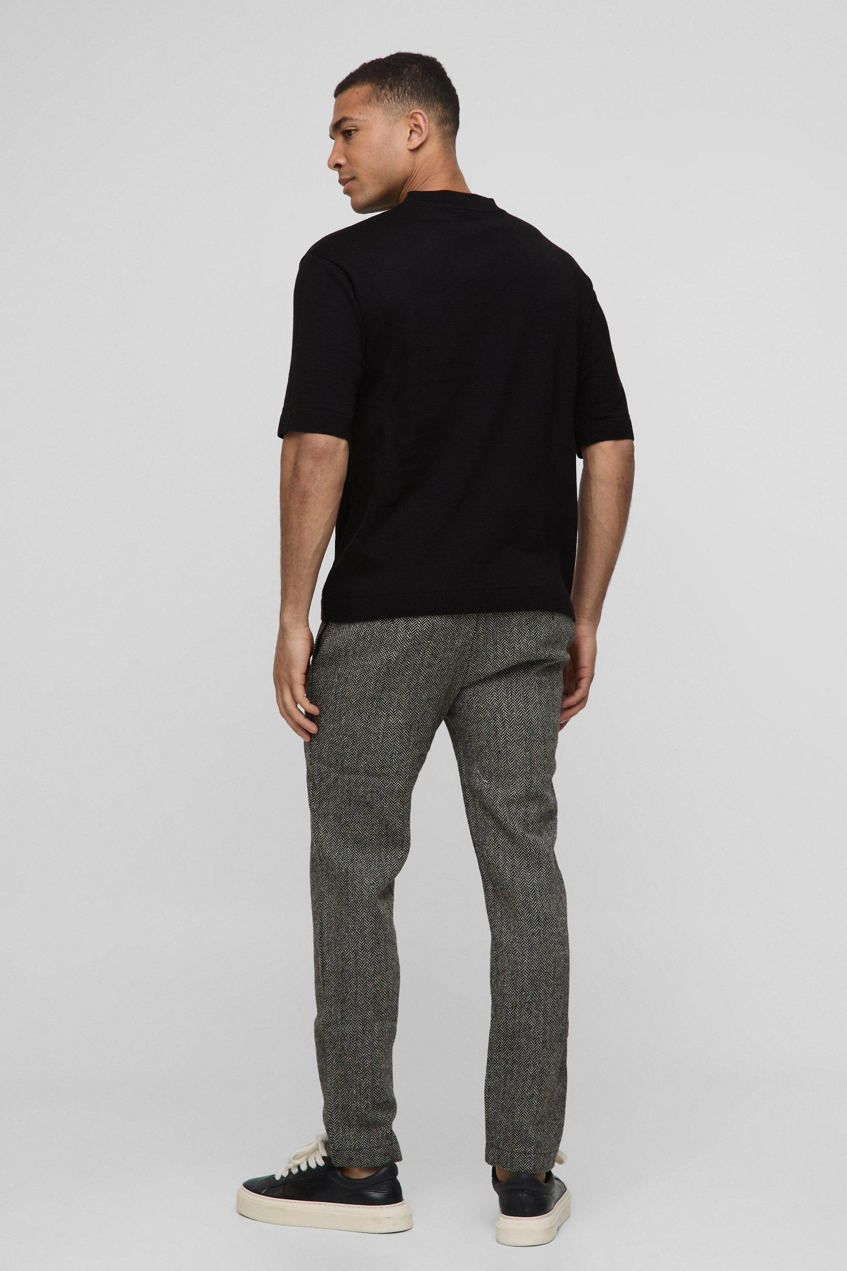 Regular Fit Lightweight Knitted T-Shirt | boohooMAN USA Product Image