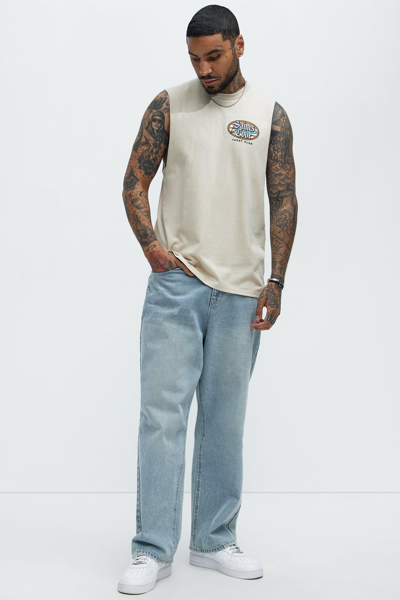 Saints Muscle Tee - Sand Product Image