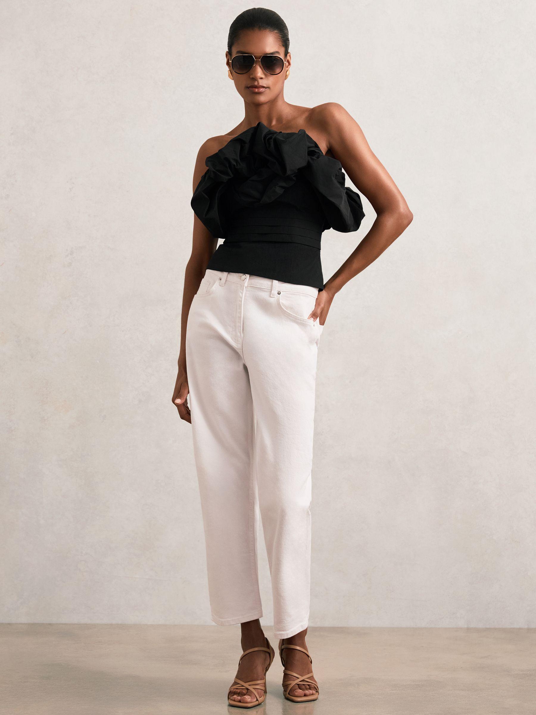 Sculptural Strapless Top in Black Product Image