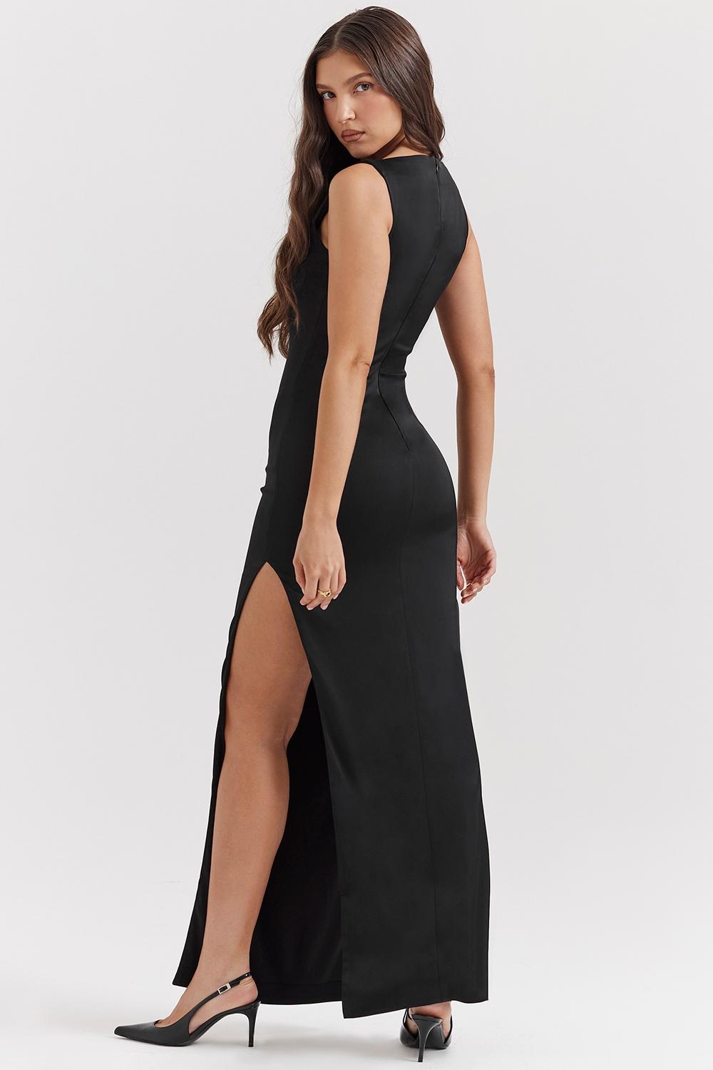 Filomena  black maxi dress Product Image