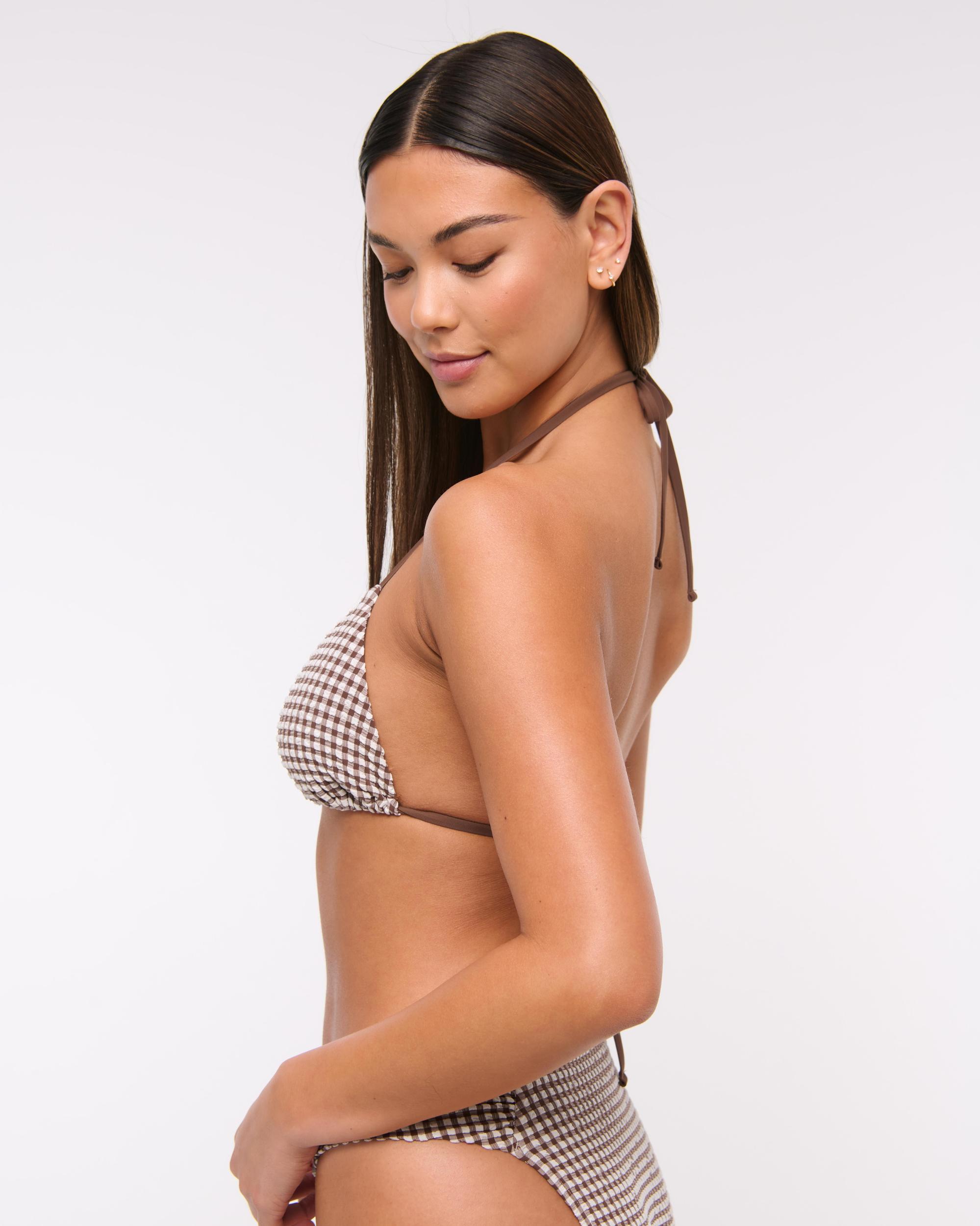 O-Ring Halter String Triangle Bikini Top Product Image