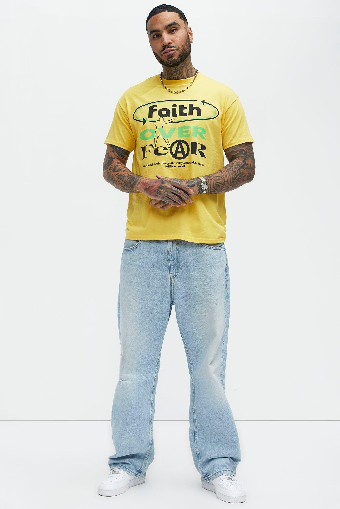 Faith Prevails Short Sleeve Tee - Yellow Product Image