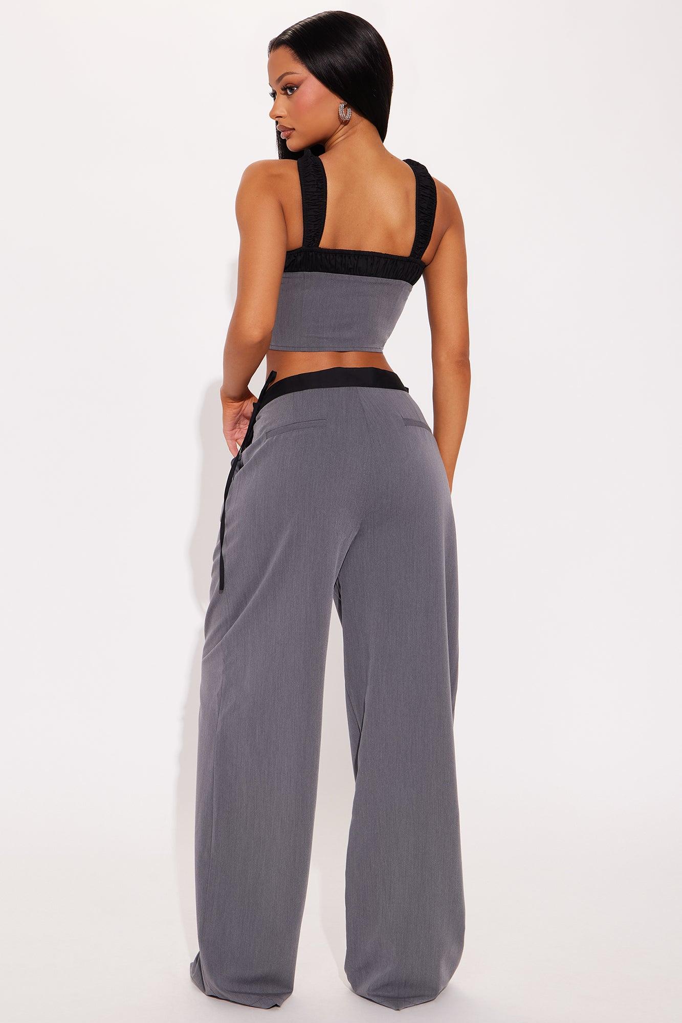Desk Diva Pant Set - Charcoal Product Image