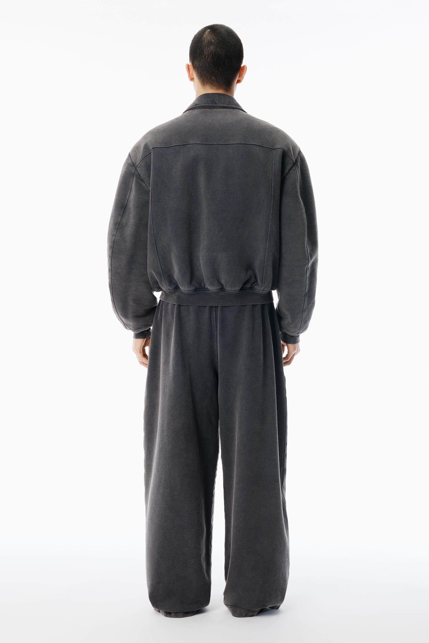 Grey Organic Terry Moto Jacket Product Image