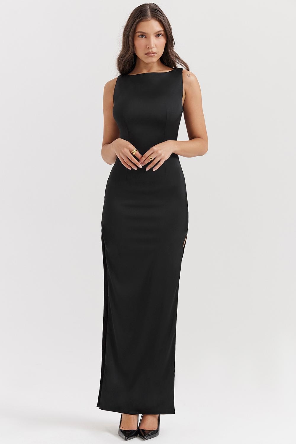 Filomena  black maxi dress Product Image