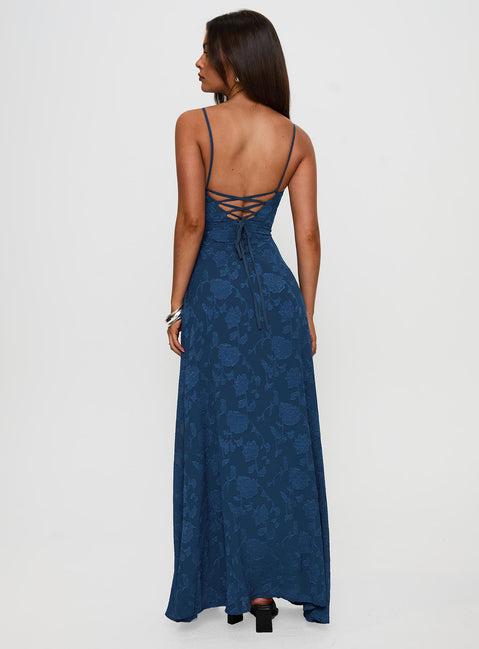 South Of France Maxi Dress Navy Product Image