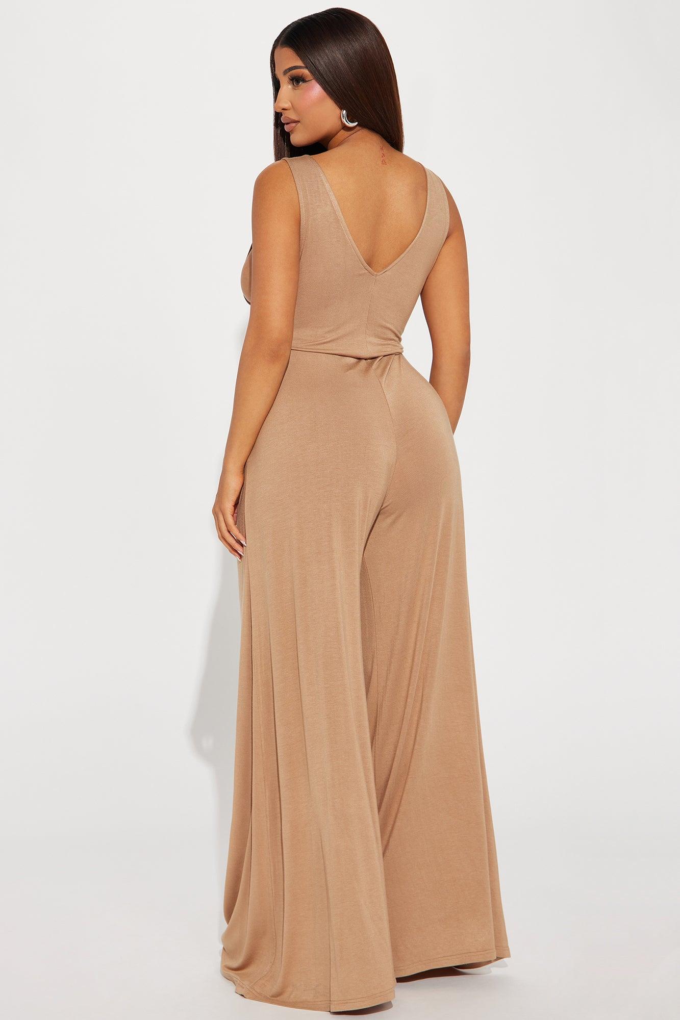 New Story Jumpsuit  - Tan Product Image
