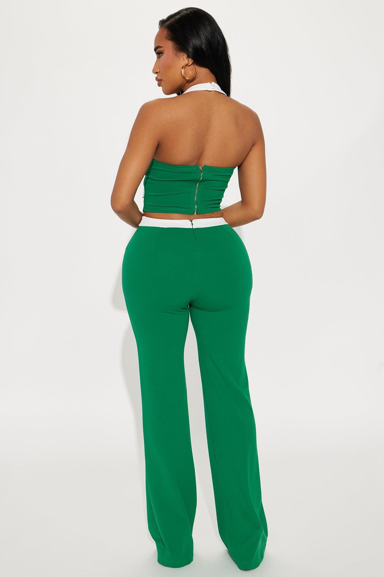 The Viola Vest And Pant Set - Kelly Green Product Image