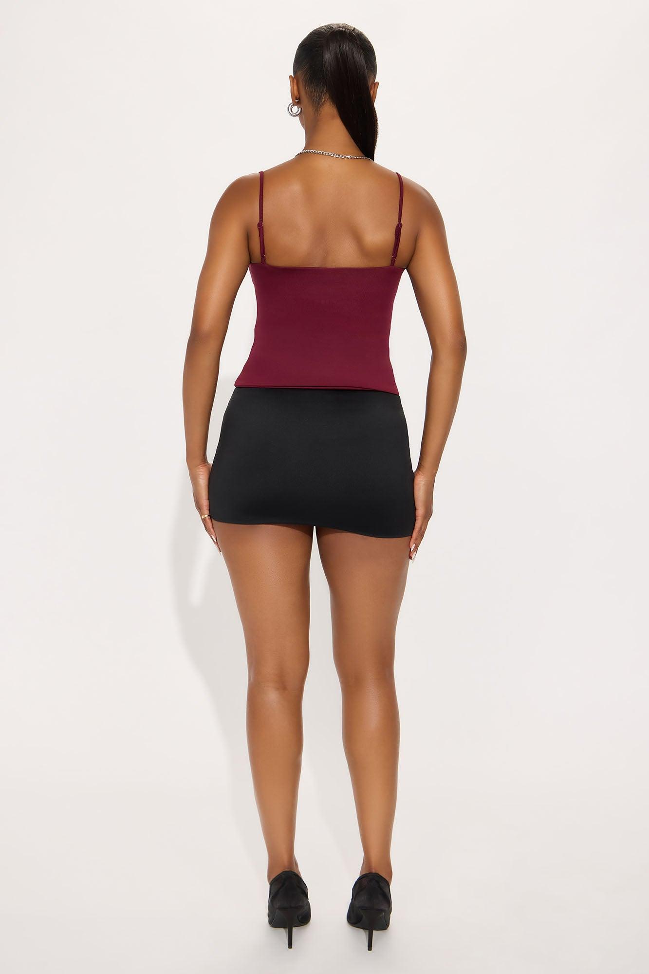 Contour Double Lined Cami Top - Wine Female Product Image