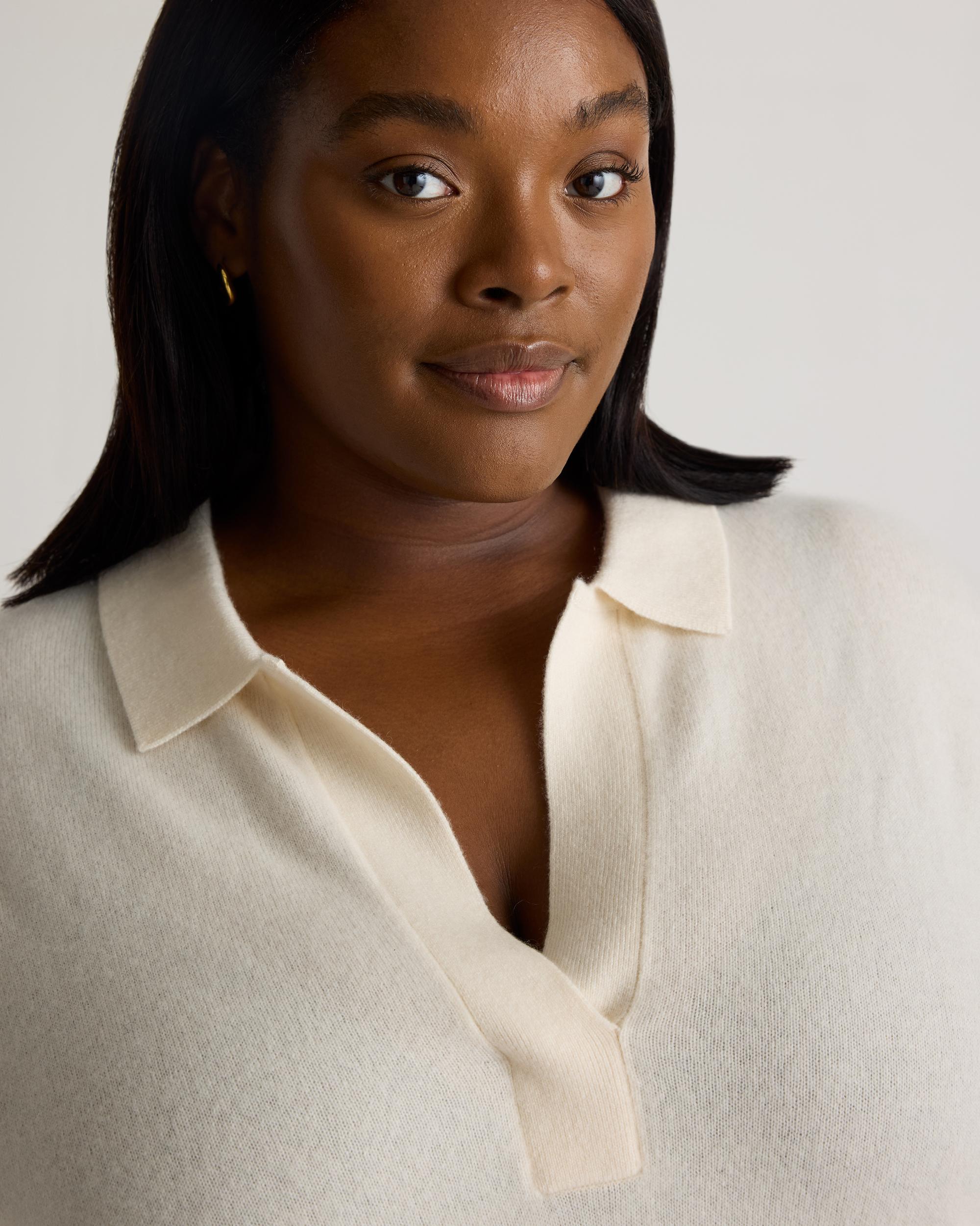 Quince | Women's Mongolian Cashmere Polo Sweater Product Image