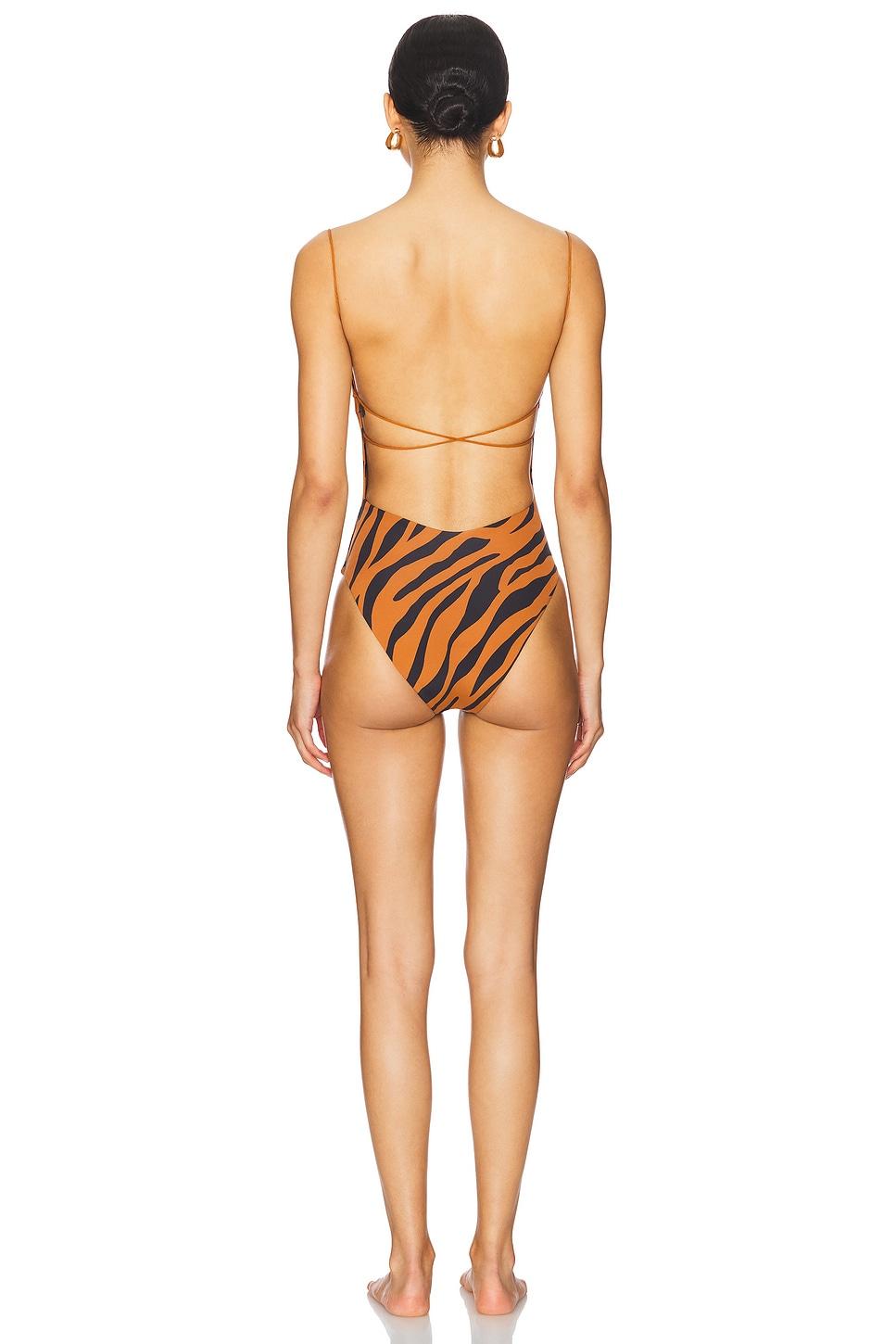 Fine Strap One Piece Swimsuit Ziah Product Image