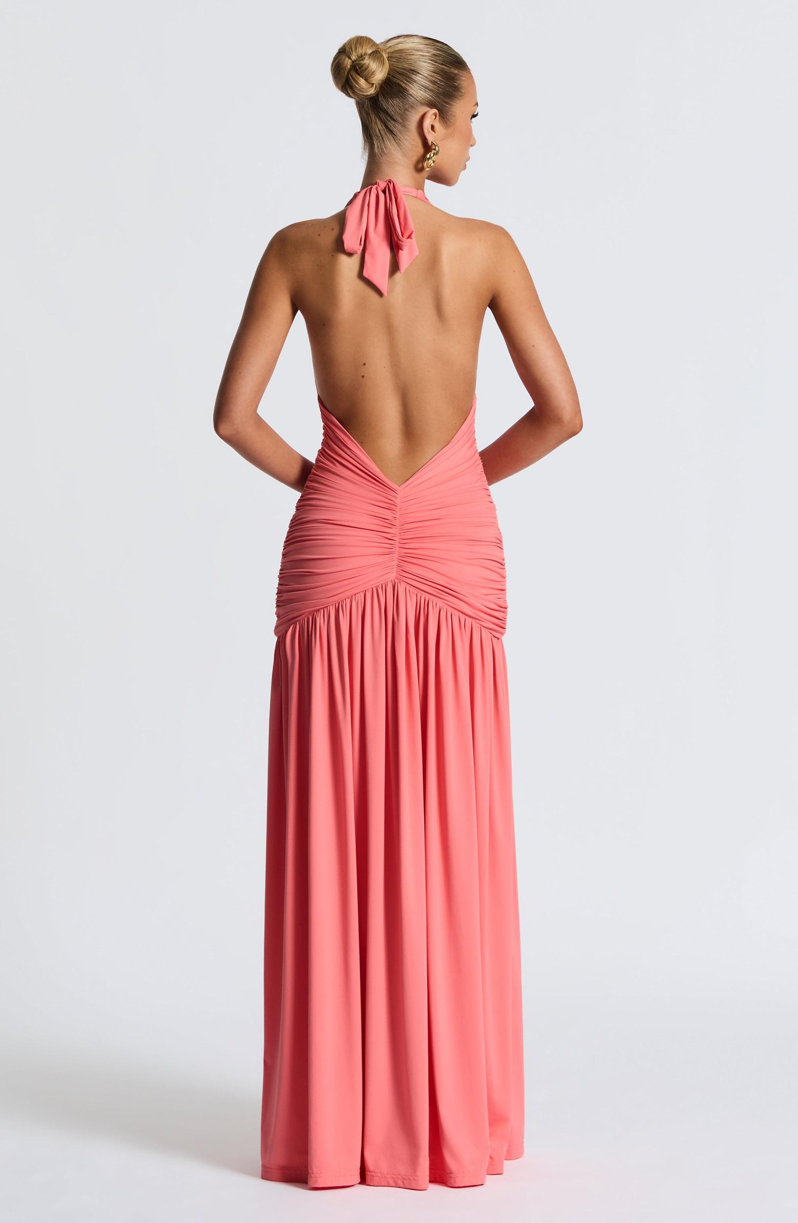 Melania Maxi Dress - Coral Pink Product Image