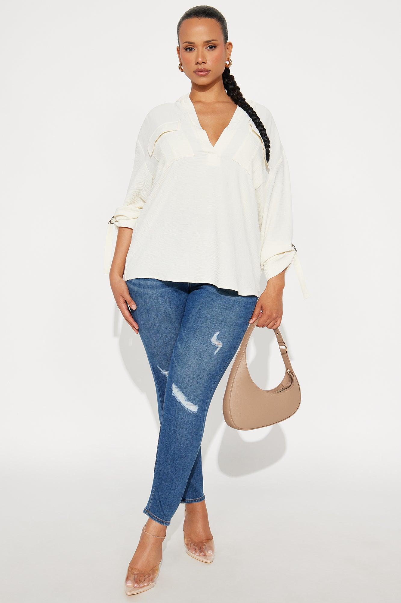 Solange Blouse Top - Cream Female Product Image