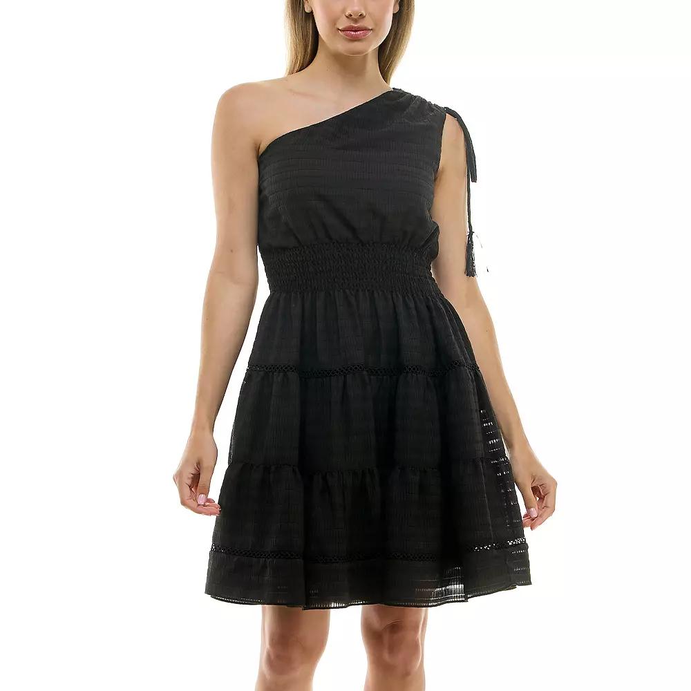 Women's Taylor Stripe Seersucker Dress with Smocking Waist,  Product Image
