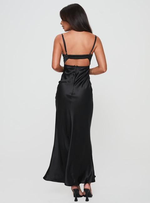 Fadyen Bias Cut Maxi Dress Black Product Image