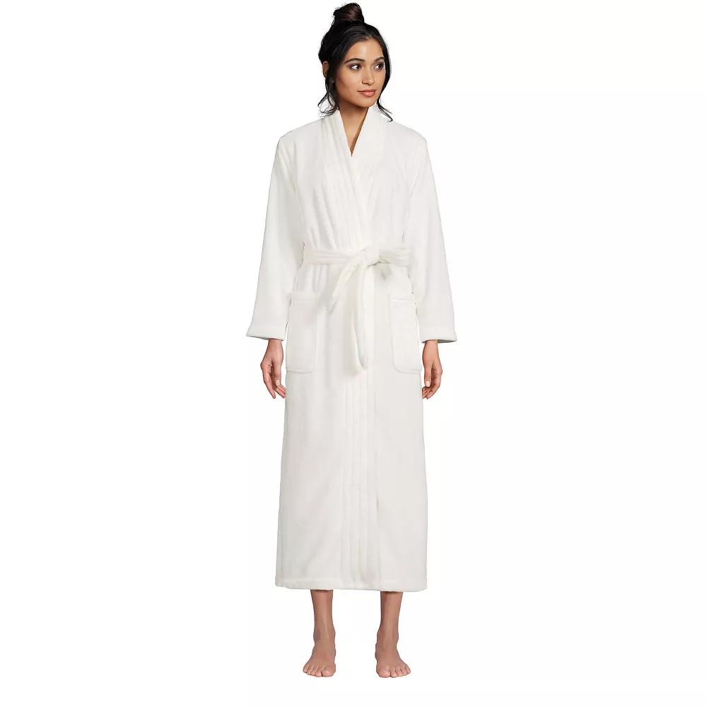 Women's Lands' End Cozy Plush Long Wrap Robe,  Product Image