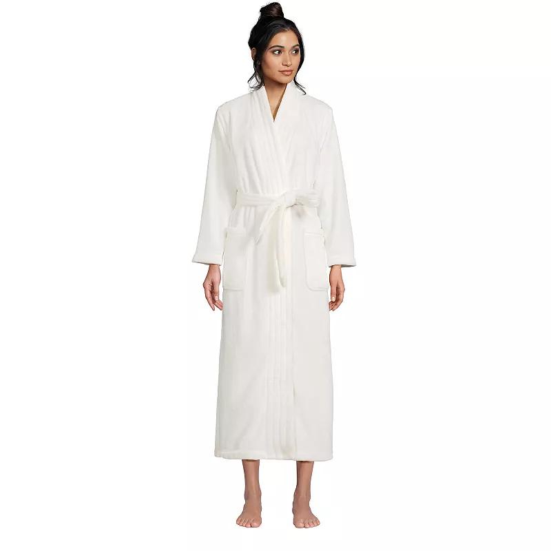 Women's Lands' End Cozy Plush Long Wrap Robe,  Product Image