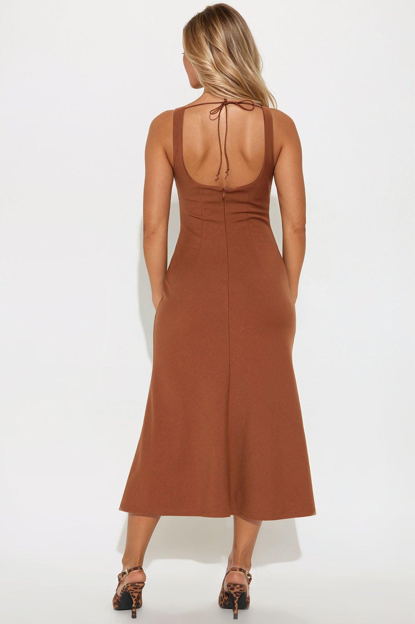 Found In A Fantasy Midi Dress - Chocolate Product Image