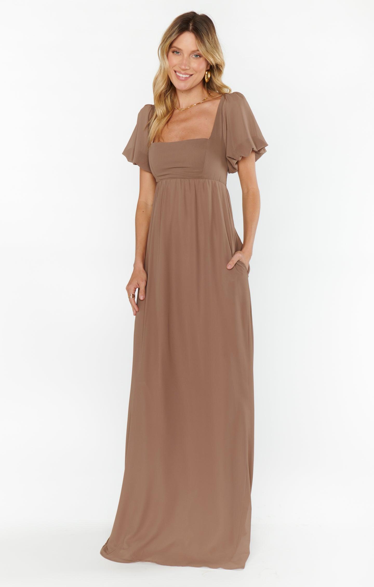 Nora Maxi Dress ~ Dune Chiffon Product Image
