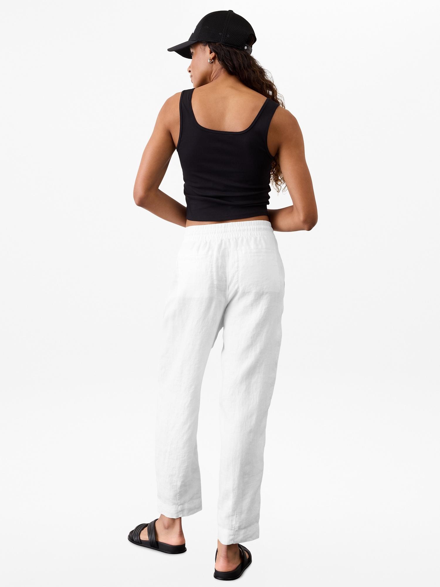 Retreat High Rise Linen Ankle Pant Product Image