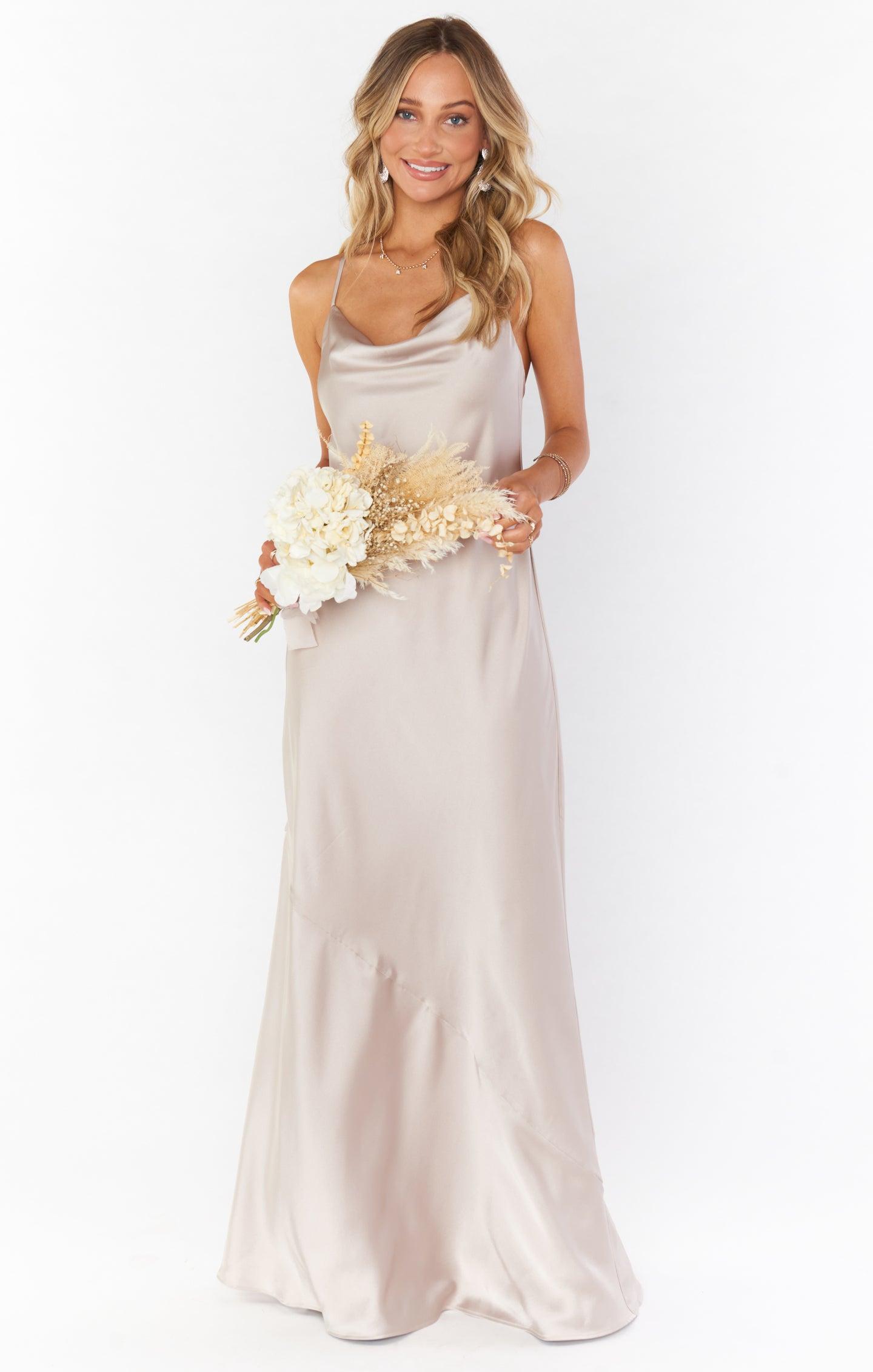 Tuscany Maxi Slip Dress ~ Show Me The Ring Luxe Satin Product Image