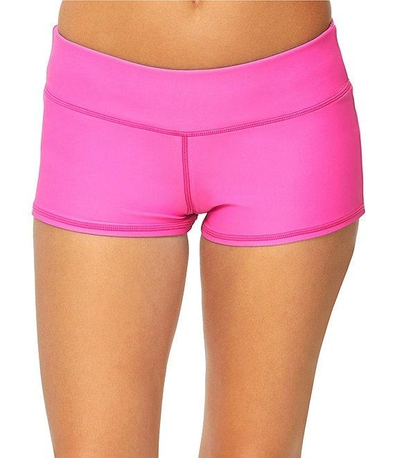 Raisins Solid Back Ruched Surf Short Swim Bottom Product Image