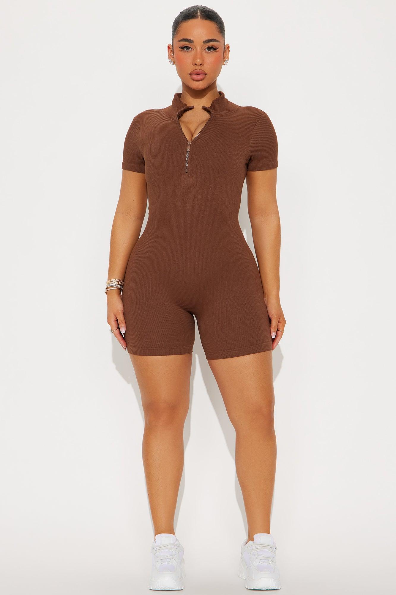 Daily Steps Active Romper - Mocha Product Image