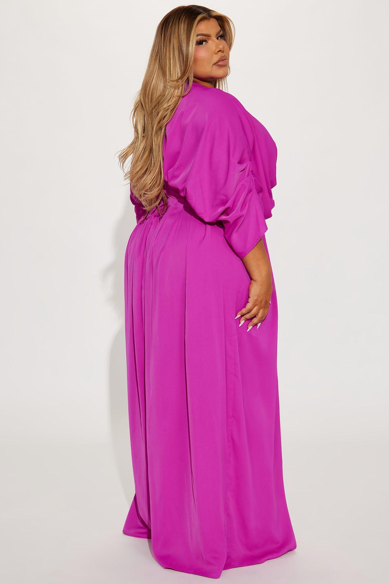 Shout It Out Jumpsuit - Fuchsia Product Image