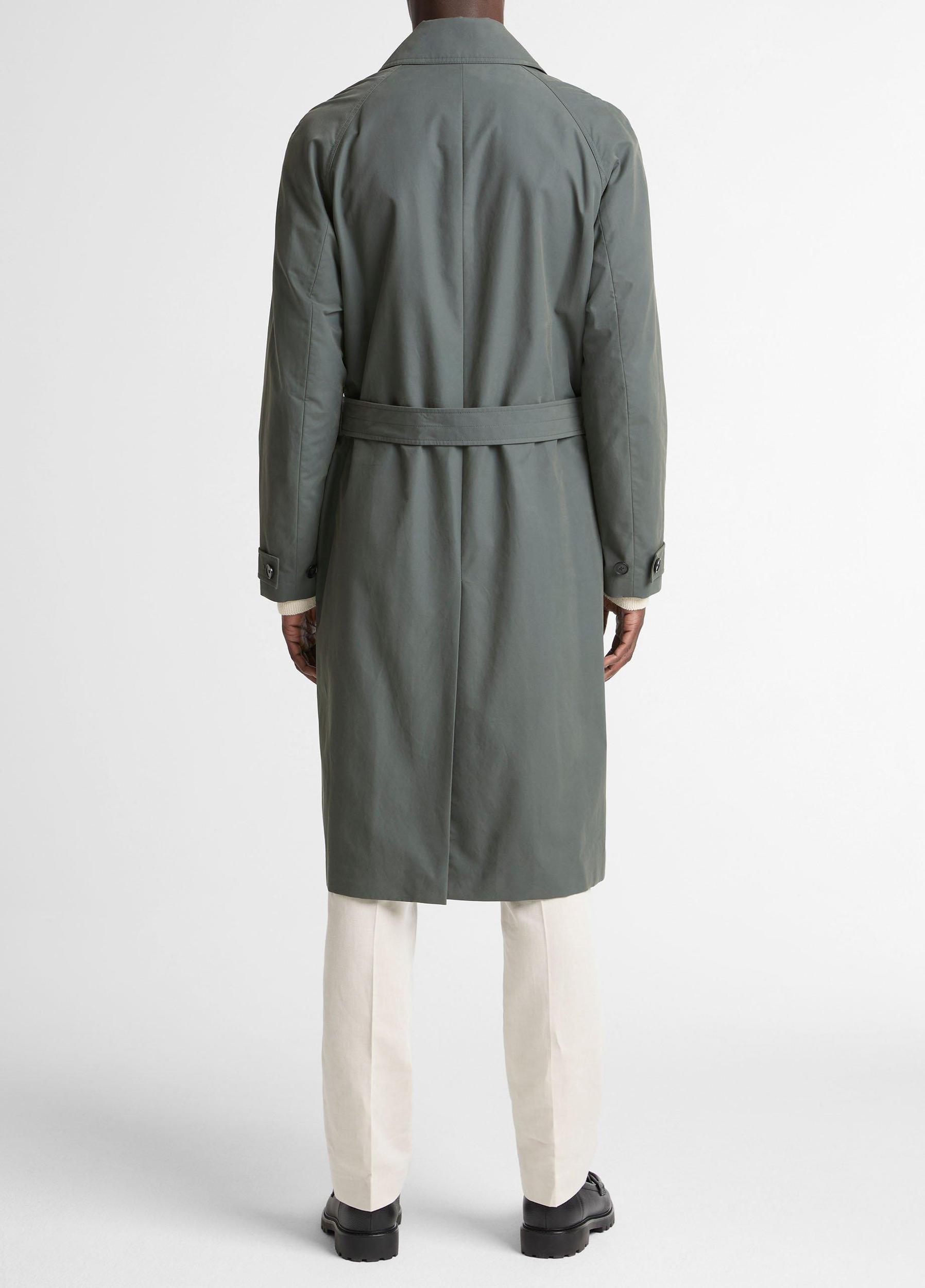 Cotton-Blend Single-Breasted Trench Coat Product Image