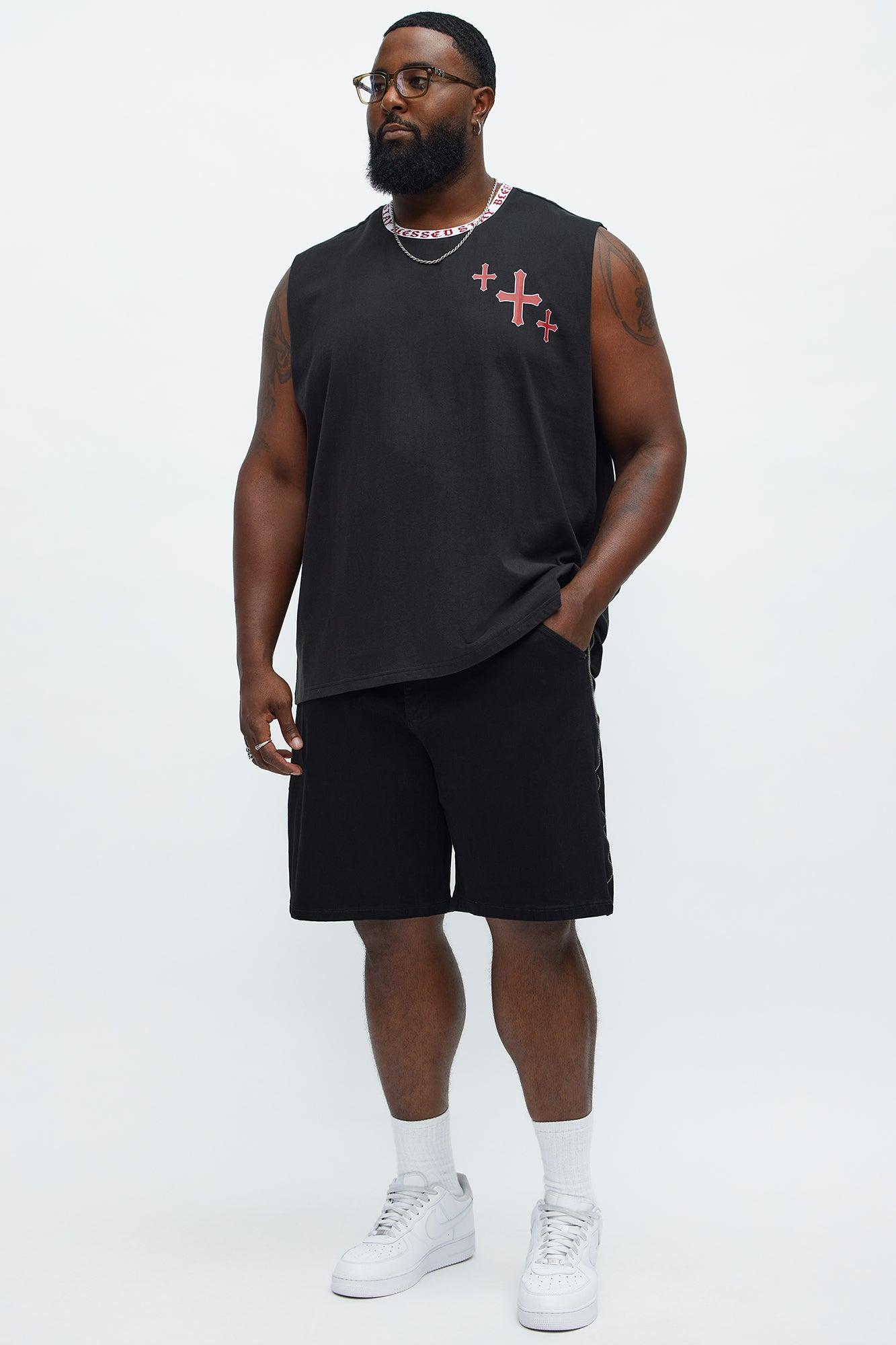 Relaxed Me Down Denim Shorts - Black Male Product Image