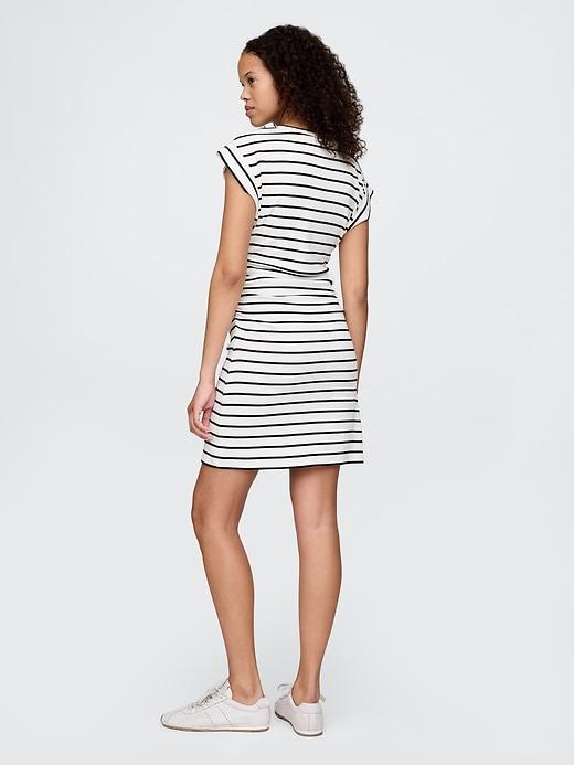 Modern Rib Ruched Mini Dress Product Image
