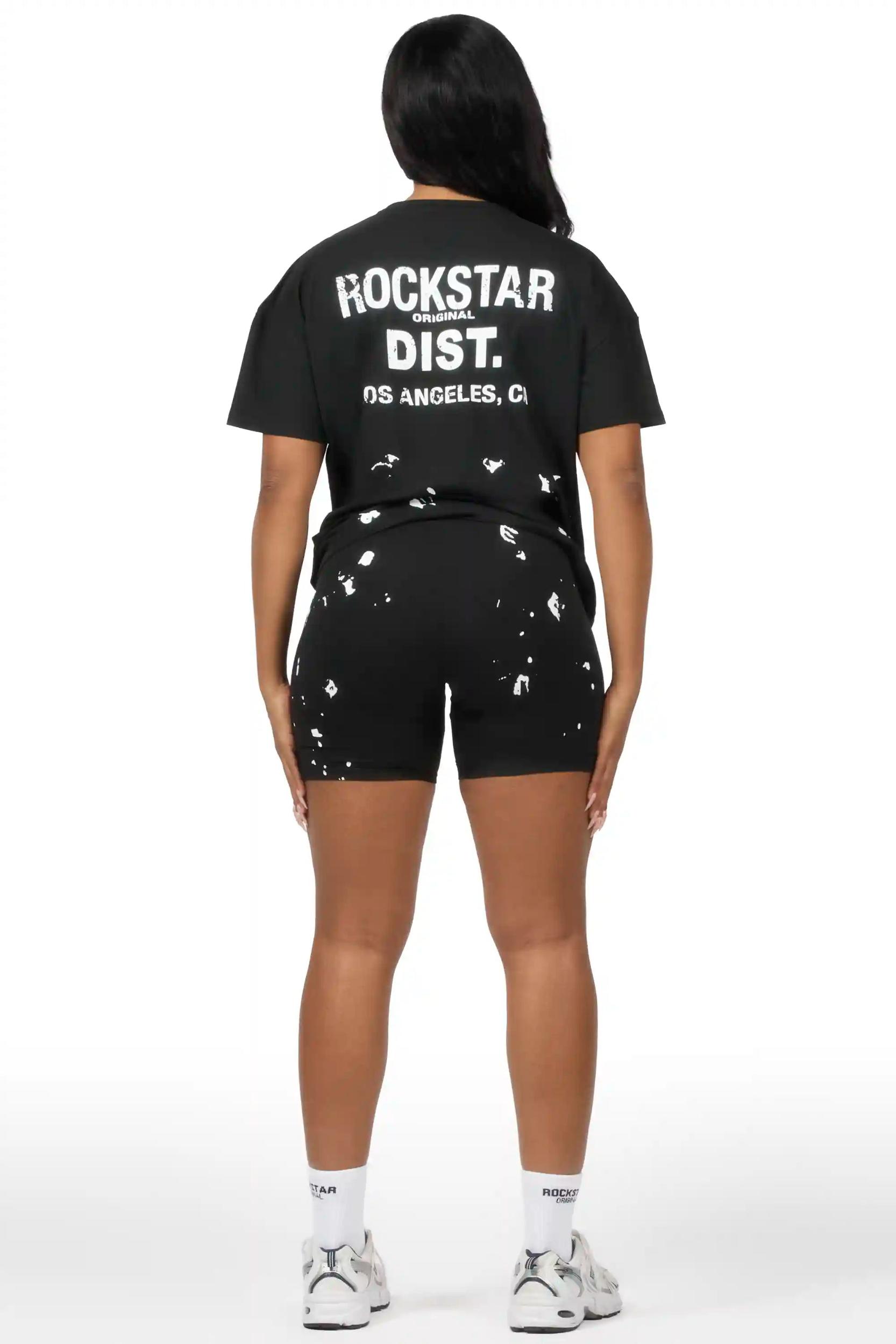 Living For It Black Bike Short Set Female Product Image
