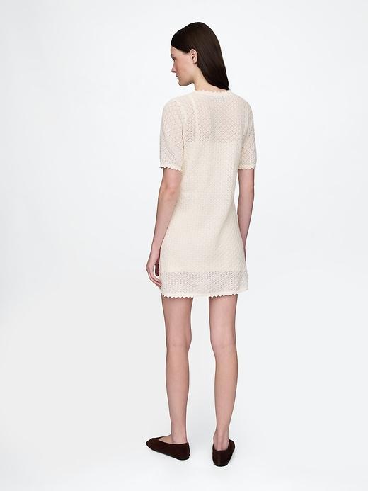 Linen-Blend Pointelle Dress Product Image