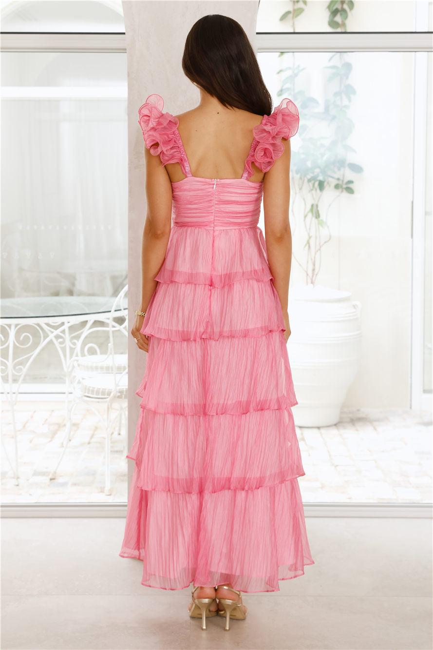 Shining Sunbeam Maxi Dress Pink Product Image