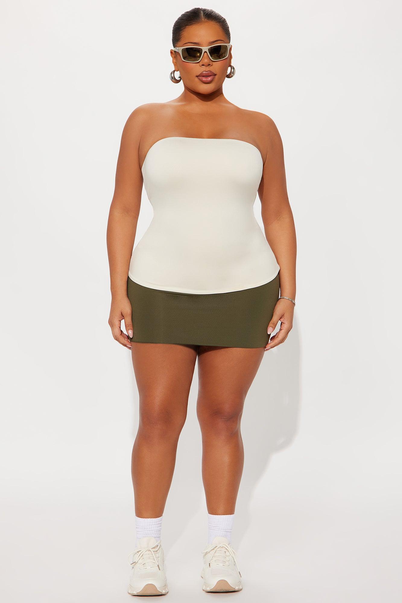 Contour Double Lined Tube Top - Bone Female Product Image