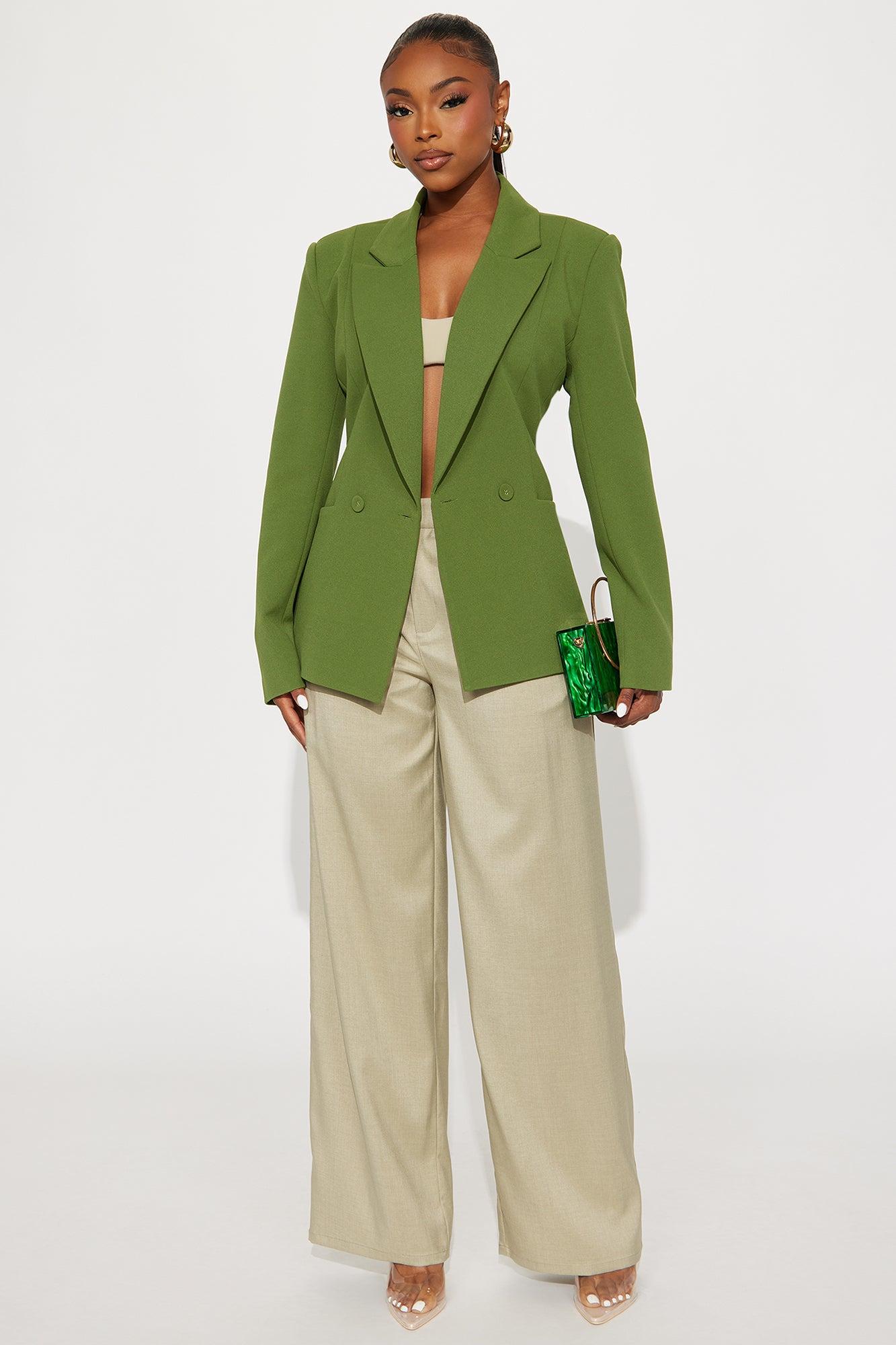 Charlie Fitted Blazer - Green Product Image