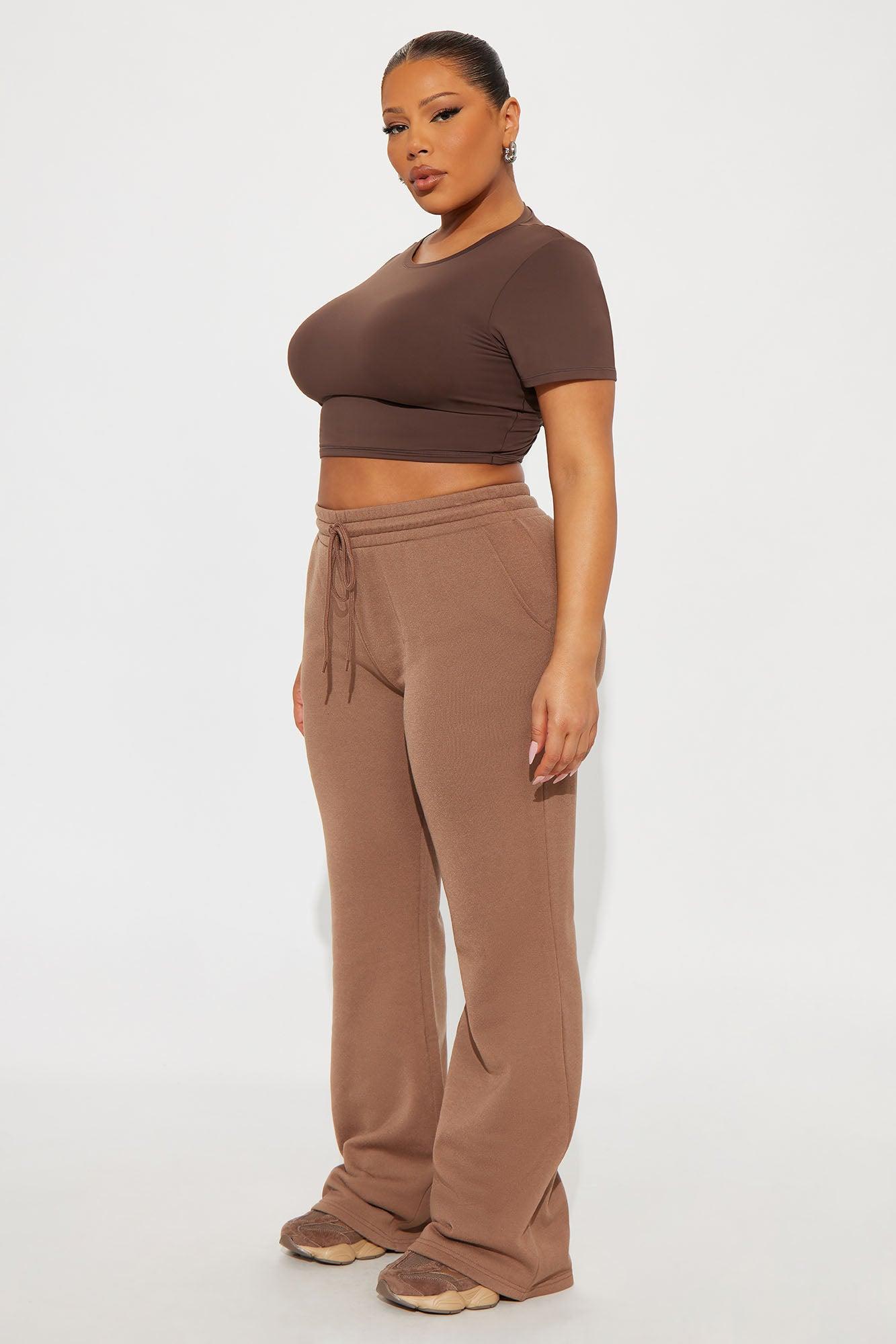 Second Skin Double Lined Super Cropped Tee - Chocolate Female Product Image