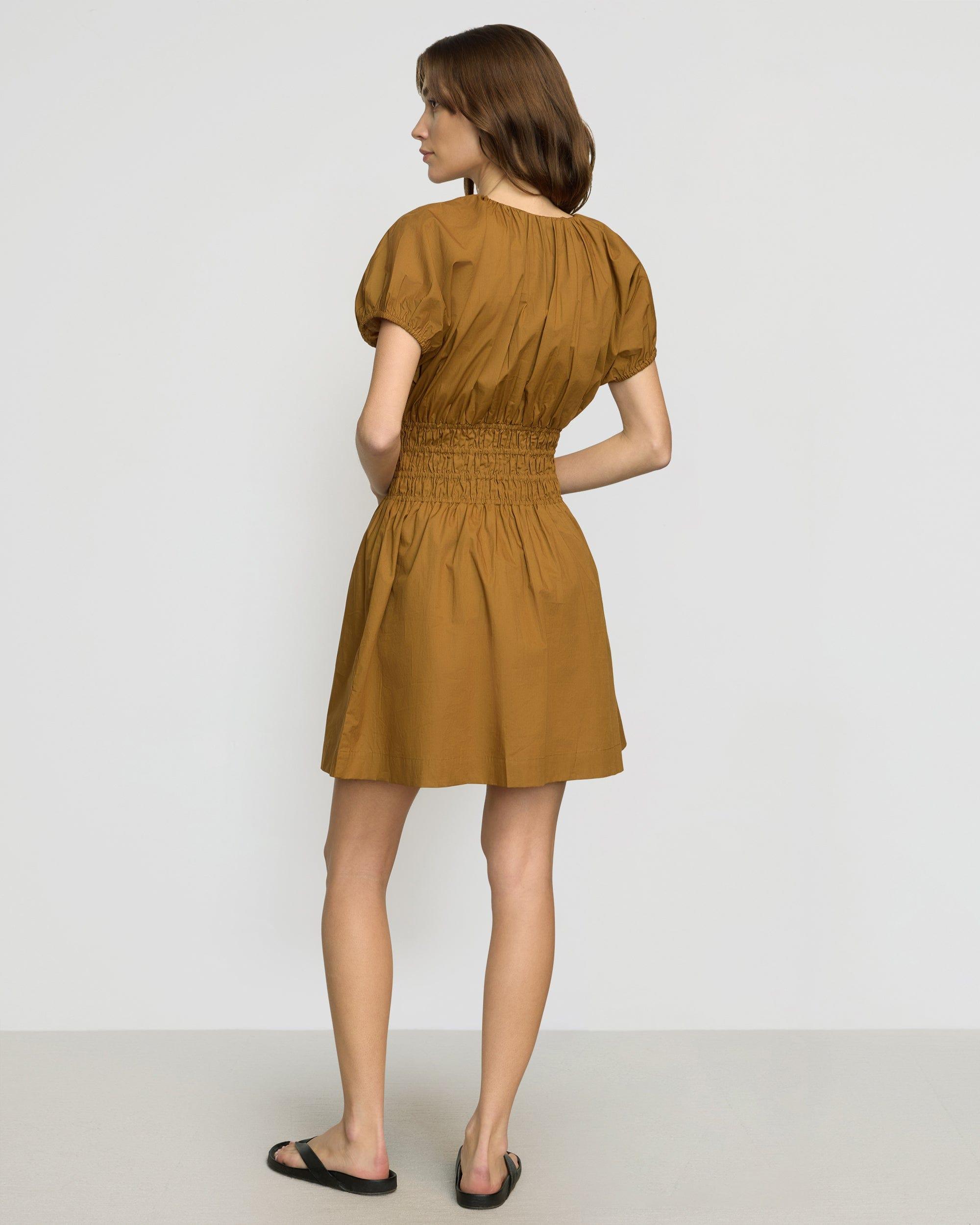 Kaci Cinched-Waist Organic Cotton Dress Product Image