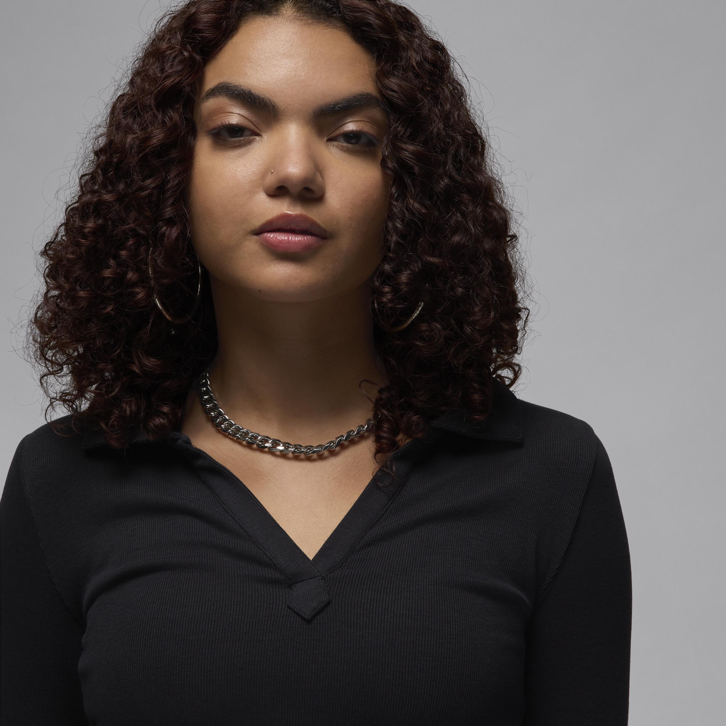 Womens Jordan Long-Sleeve Knit Top | FV7191-010 Product Image