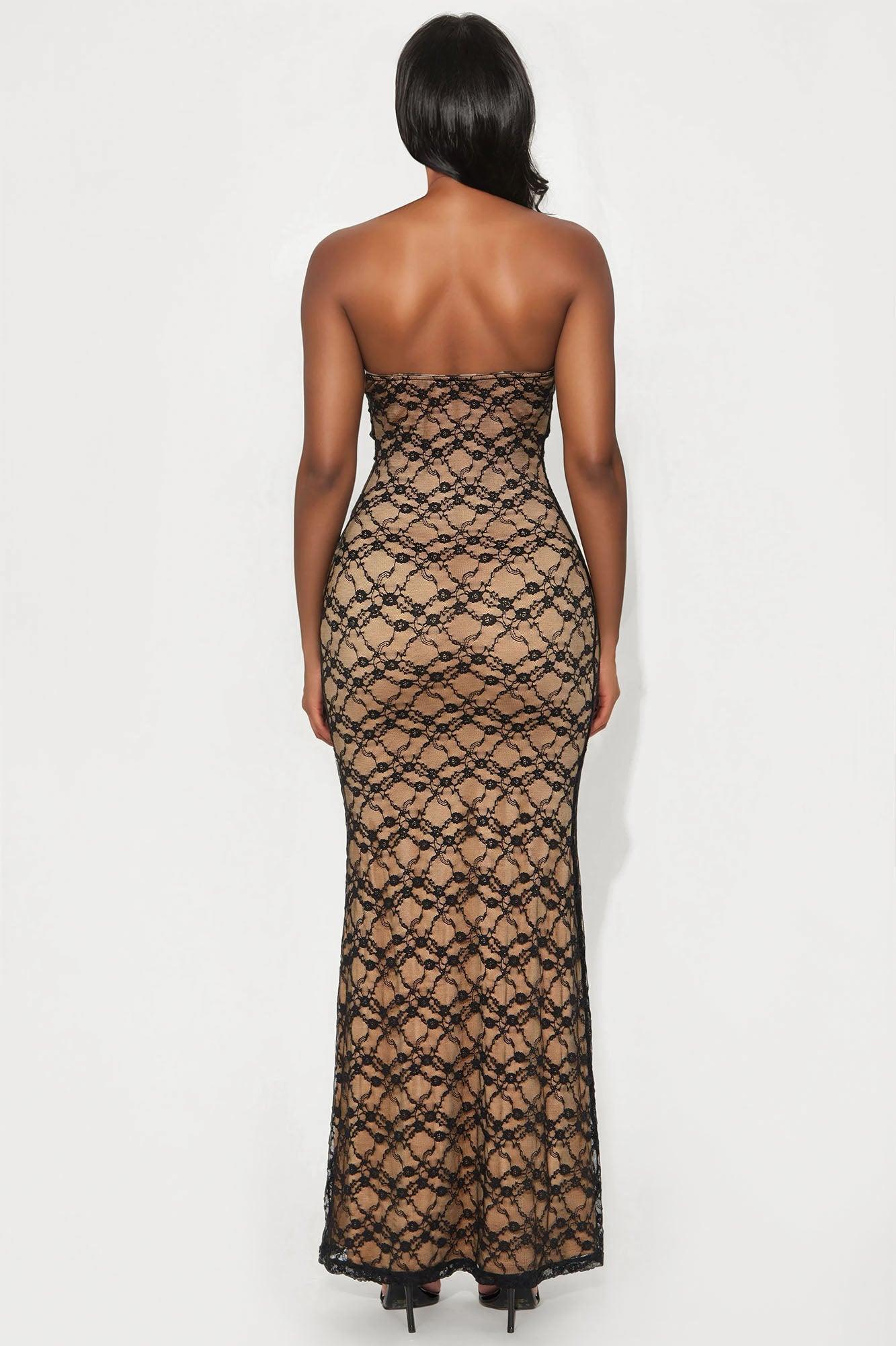 Mikayla Lace Maxi Dress - Black Female Product Image